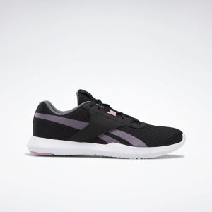 Reebok Reago Essential 2.0 Trainingsschuhe Damen - Schwarz/Grau/Rosa - DE 965-HEP